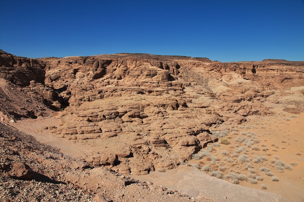 Canyon in der Wüste Sahara, Sudan