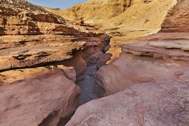 Canyon vermelho nas montanhas de eilat israel