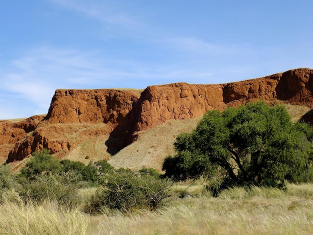 Canyon vermelho no deserto do Namibe Sossusvlei Namíbia