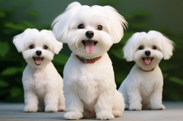 cão animal de estimação cachorrinho maltês branco canino estúdio shih tzu retrato doméstico