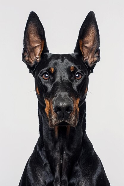 Foto cão arrafado com orelhas que apontam para cima e orelhas apontadas generativo ai