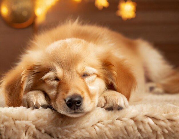 Cão bonito a dormir.