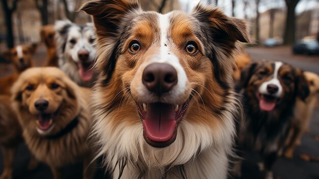 cão border collie na natureza