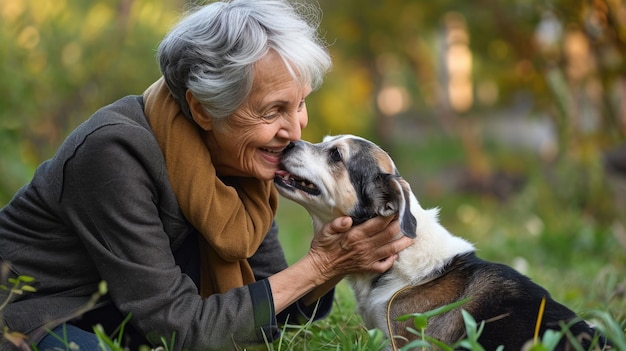 cão brincalhão e seu dono na natureza pragma ao ar livre