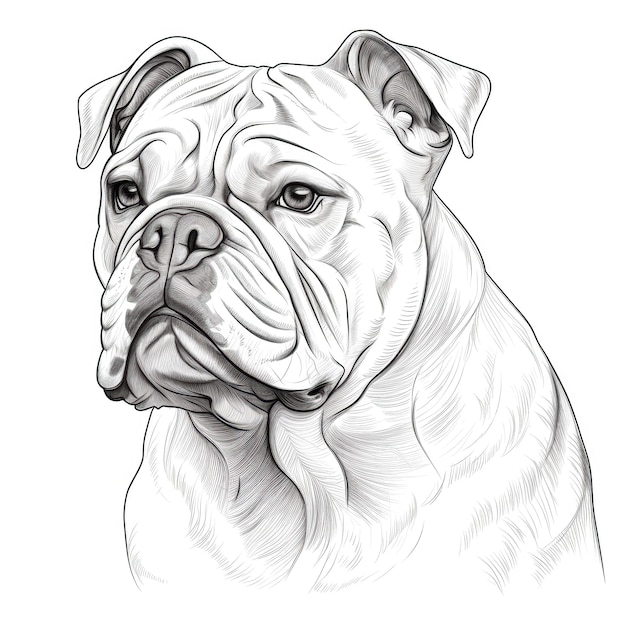 Cão Bulldog fofo ai gerado