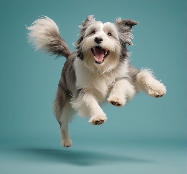cão cachorro animal de estimação um cão saltando no ar