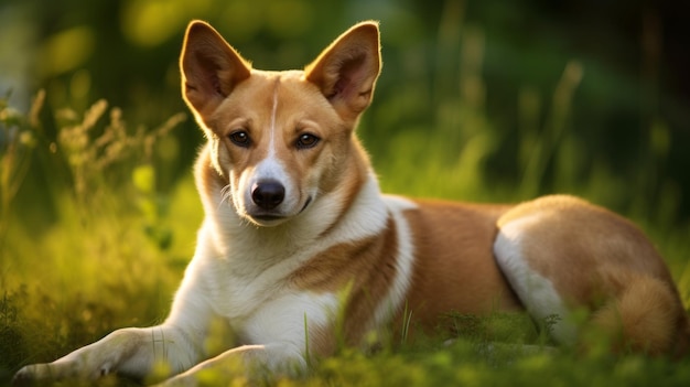 Cão Canaã castanho claro com olhos castanhos