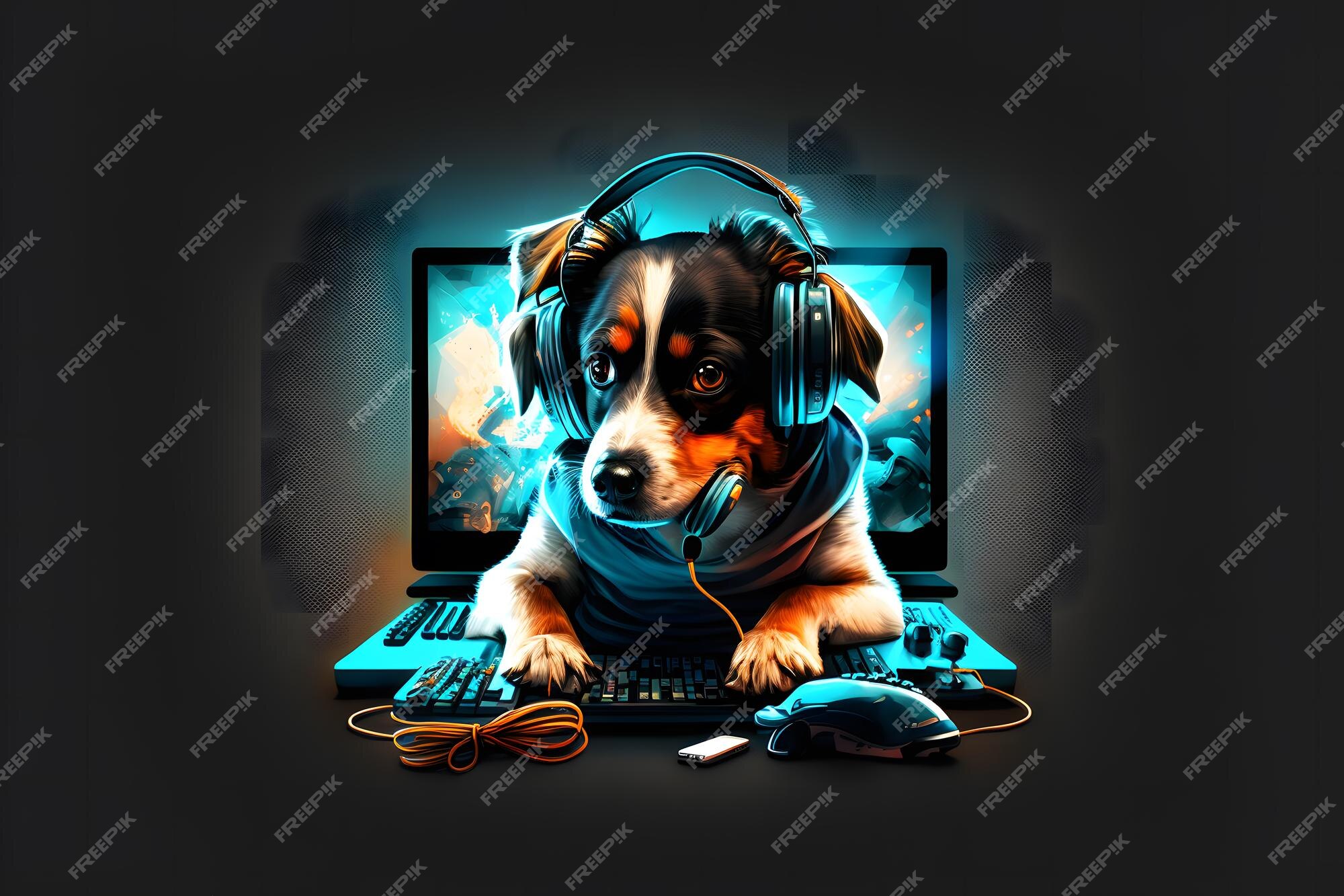 gato Como vídeo jogos viver corrente jogador usar pc computador para  entretenimento. neural rede gerado arte 23137504 Foto de stock no Vecteezy