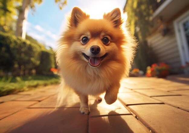 Foto cão da pomerânia em close