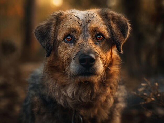 Cão da pradaria em close-up criado com tecnologia de IA generativa