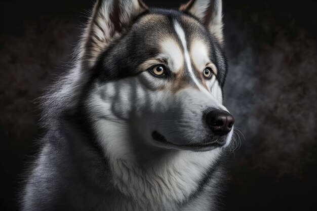 Cão da raça Husky