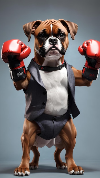 Foto cão de boxe ai gerado