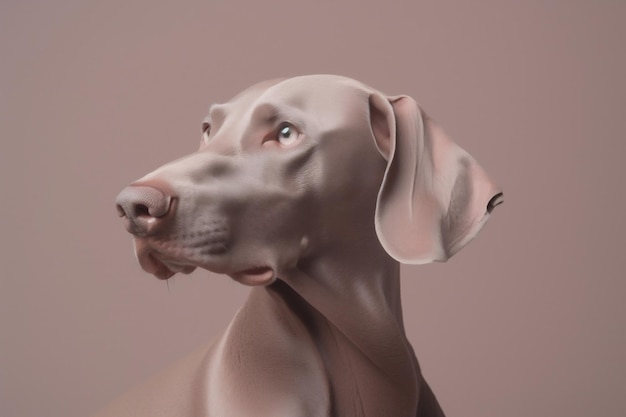 Cão de estimação animal elegante arte conceitual moda látex engraçado colorido Generative AI