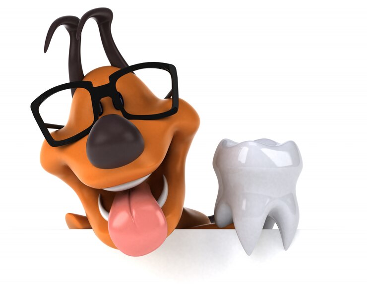 Foto cão divertido - ilustração 3d