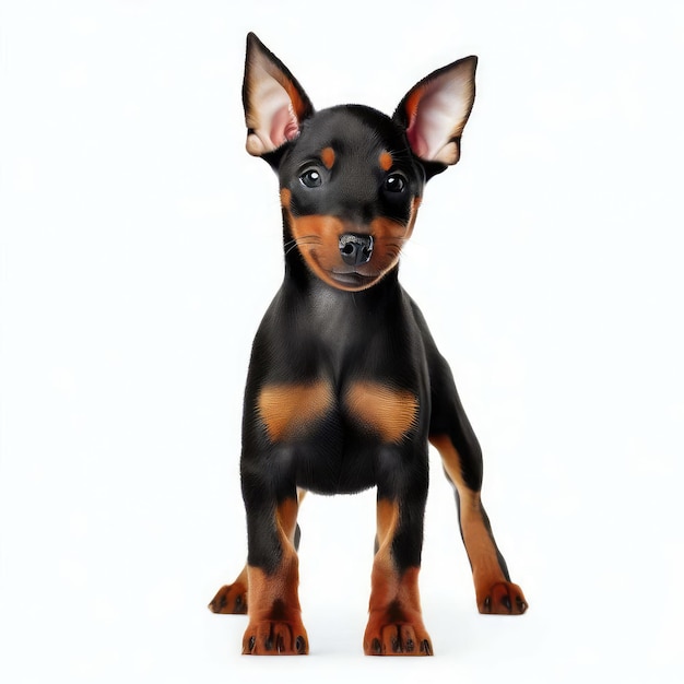 Foto cão doberman encantador amor inteligência artificial generativa