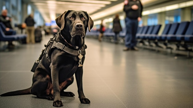 Cão farejador de aeroporto de IA generativa