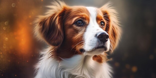 Cão Kooikerhondje com excelente foco seletivo