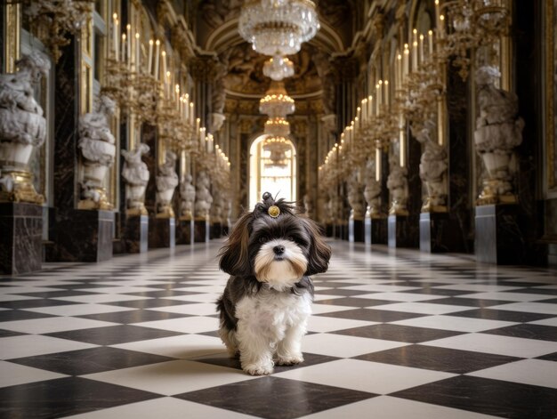 Foto cão majestoso com postura majestosa em um ambiente real