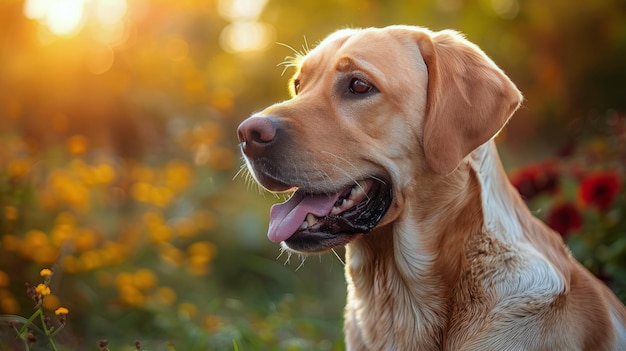 Cão no Campo de Flores