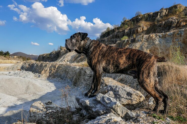 Foto cão olhando para fora ao ar livre