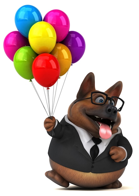 Cão pastor alemão - ilustração 3D