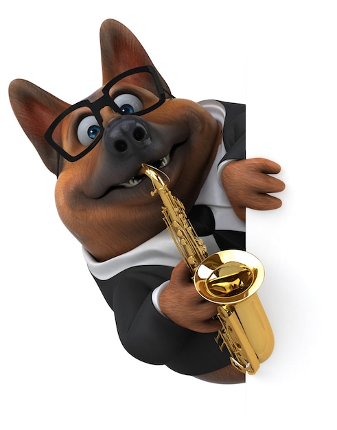 Cão pastor alemão - ilustração 3D