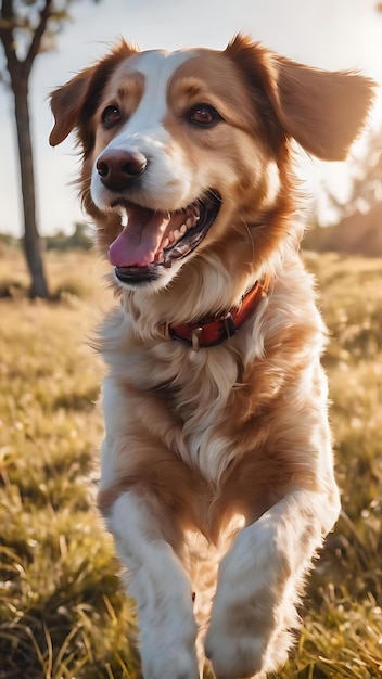 Cão sorridente feliz isolado retrato de fundo branco 2