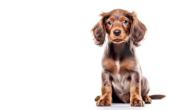 Cão Spaniel generativo AI em branco