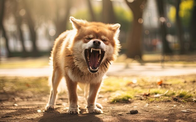 Cão zangado