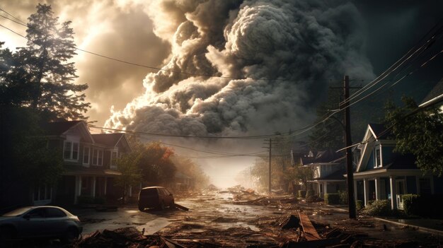 El caos y la devastación de una gran tormenta y la importancia de la preparación para desastres