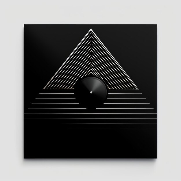 capa de álbum de música abstrata preta