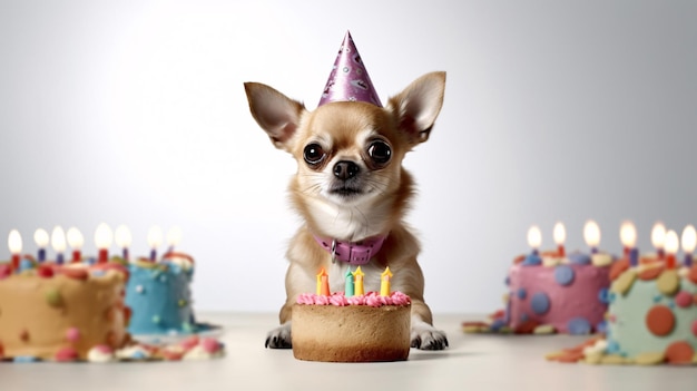 Capa de Aniversário de Cachorro para um site com produtos para animais