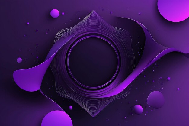 Capa de cartaz fluido com cor ultravioleta moderna padrão geométrico abstrato roxo escuro com formas de mistura