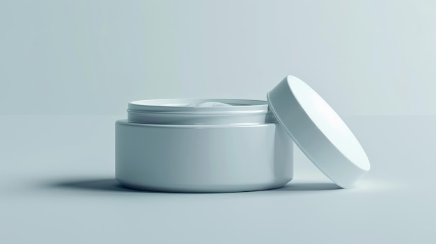 Capa de frasco de cosméticos branco vazio em fundo transparente