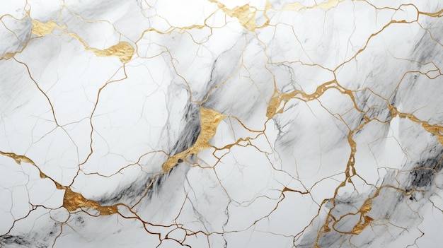 Foto capa de kintsugi realista branca com fundo abstrato e papel de parede kintsugi para textura de cerâmica de mármore