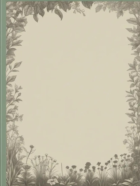 Capa de livro minimalista com referência sutil de jardinagem