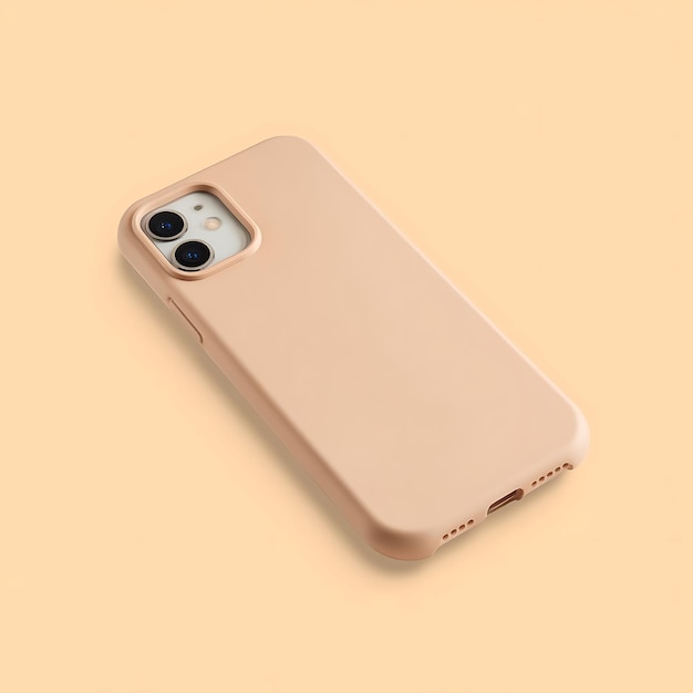 capa de telefone em branco em fundo branco