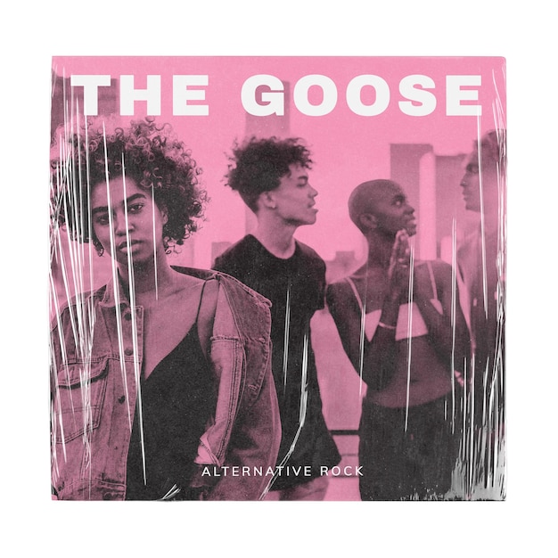 Capa de vinil png embrulhada em plástico desenho de disco de música fundo transparente