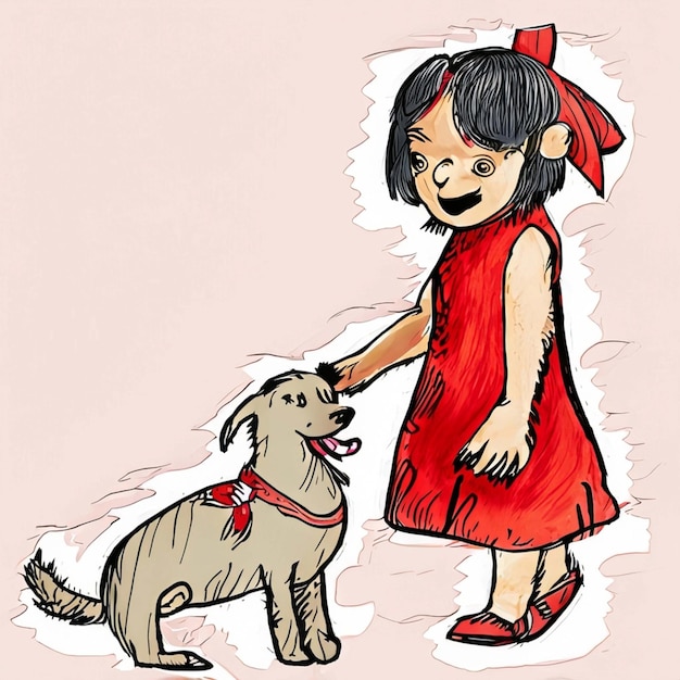 Capa do livro criança e cachorro