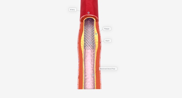 Capa de grasa acumulada en las arterias
