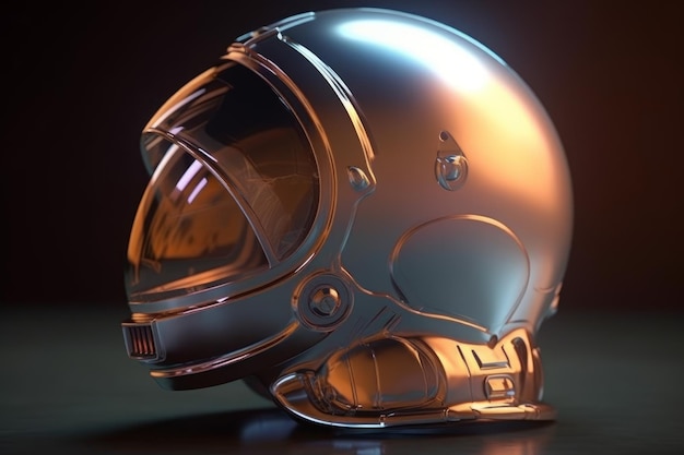 Capacete de astronauta brilhante Gerar Ai