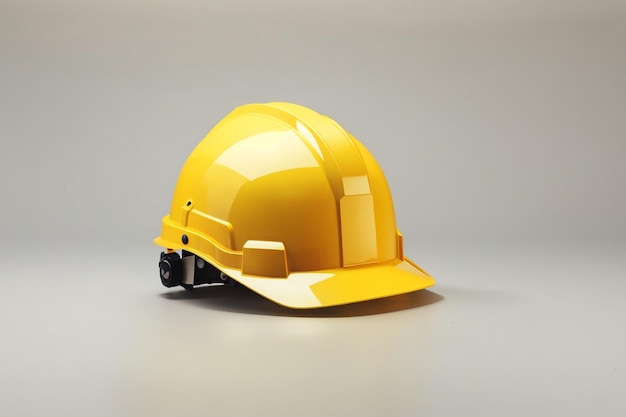 capacete de construção de cor amarela para segurança e segurança