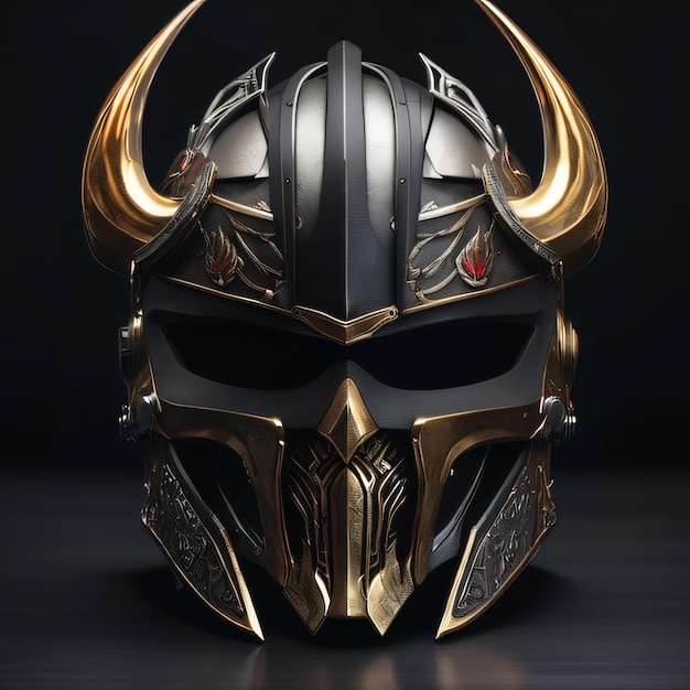 Foto capacete medieval closeup foto de capacete armadura artefato cyberpunk