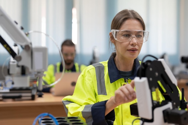 Capacitación de ingeniera programable y diseño de simulación de brazo de robot AI en robótica de la academia