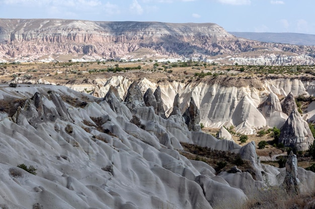 Capadocia una región semiárida en eastcentral Anatolia Turquía Asia Menor La chimenea de las hadas formaciones rocosas torres conos valles y cuevas