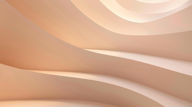 Capas abstractas de formas geométricas en composición mínima con líneas curvas en la luz