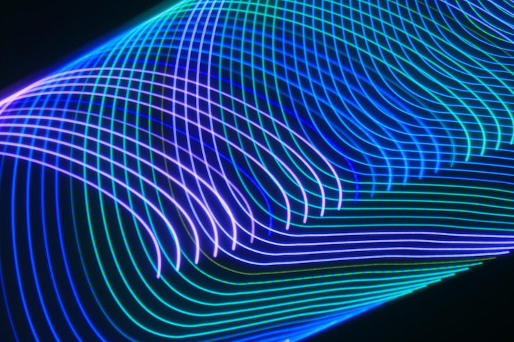Foto las capas de luz llenas de imaginación y creatividad con una cierta singularidad
