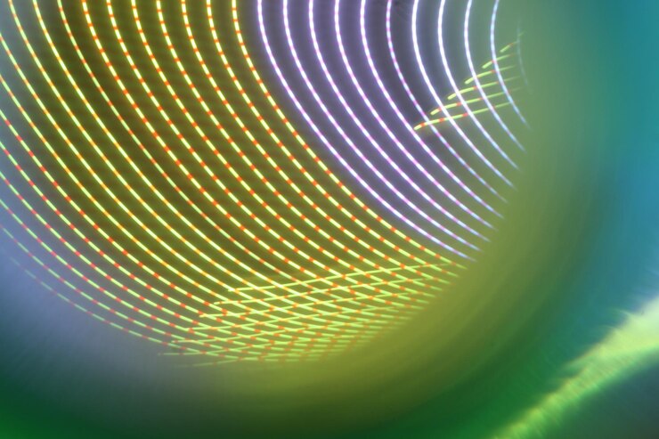 Foto las capas de luz llenas de imaginación y creatividad con una cierta singularidad