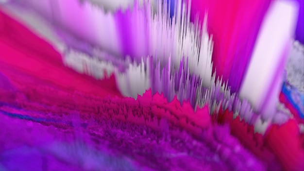 Capas multicolores de ruido de sonido abstracto 3d render fondo generado por computadora