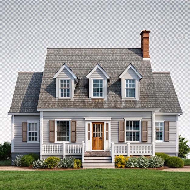 Cape Cod House isoliert auf durchsichtigem Hintergrund